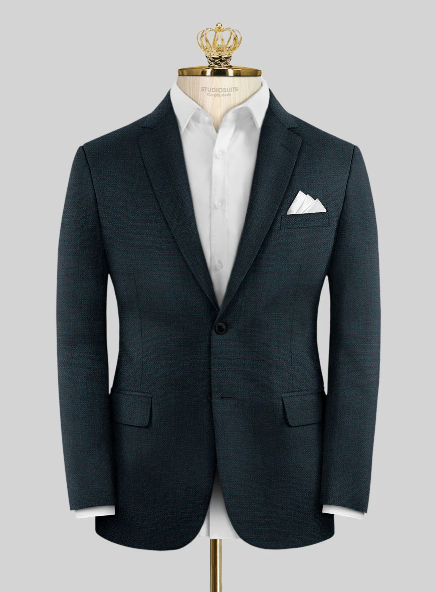 Bristol Bob Weave Teal Blue Suit - Image 3