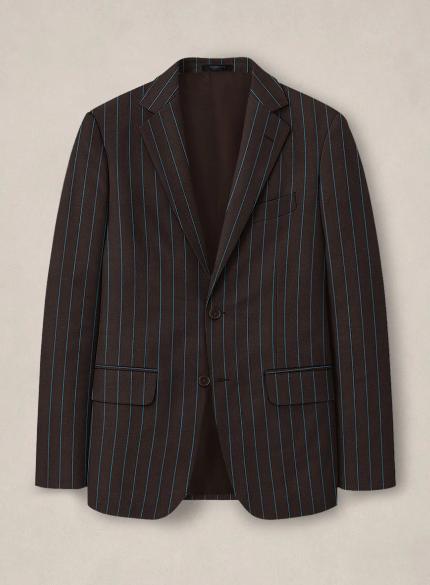 Bristol Brown Rope Stripe Suit - Image 2
