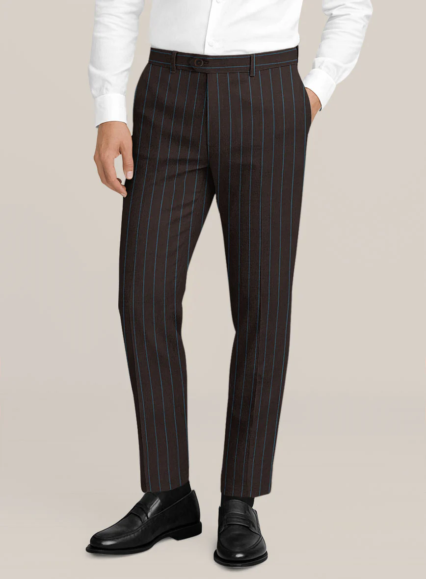 Bristol Brown Rope Stripe Suit - Image 5