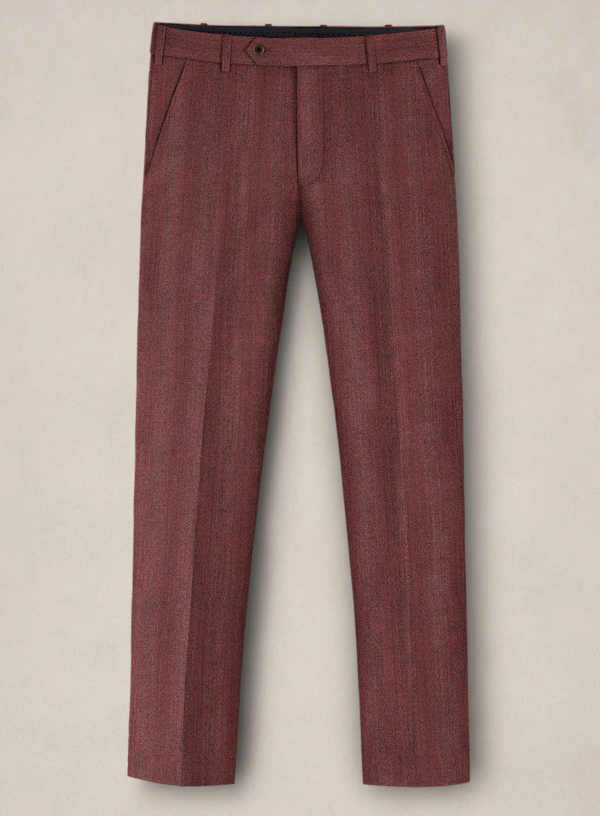 Bristol Burnt Maroon Herringbone Suit - Image 4