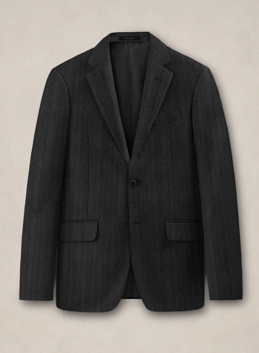 Bristol Carbon Herringbone Suit - Image 2