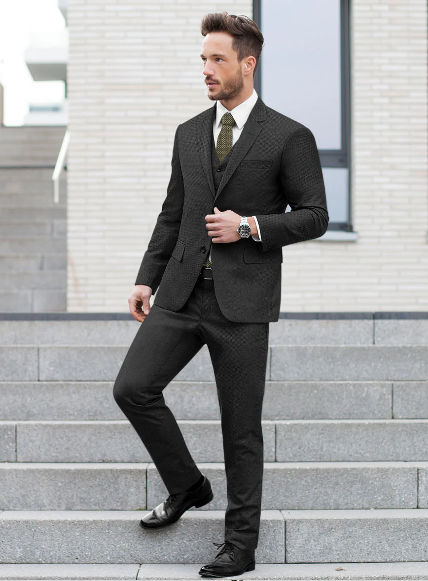 Bristol Charcoal Birdseye Suit - Image 2