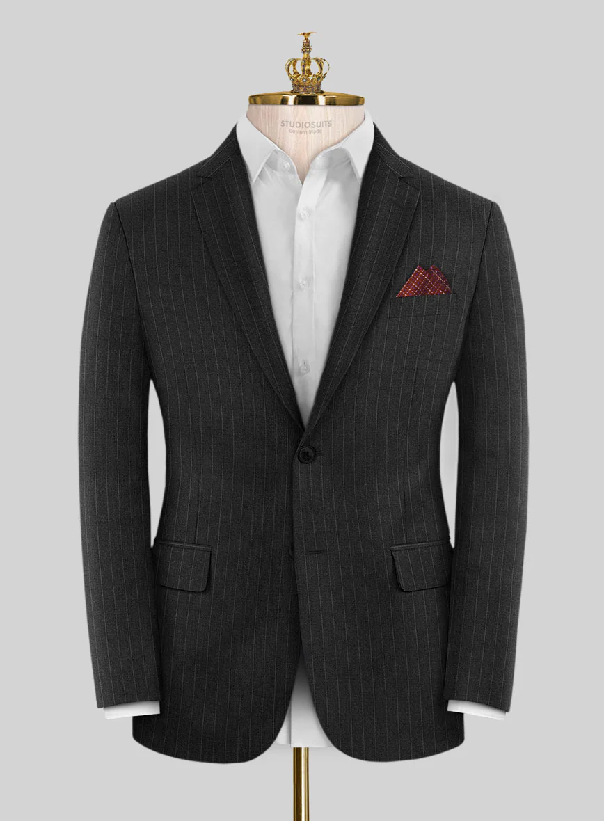 Bristol Charcoal Chalkstripe Suit - Image 3