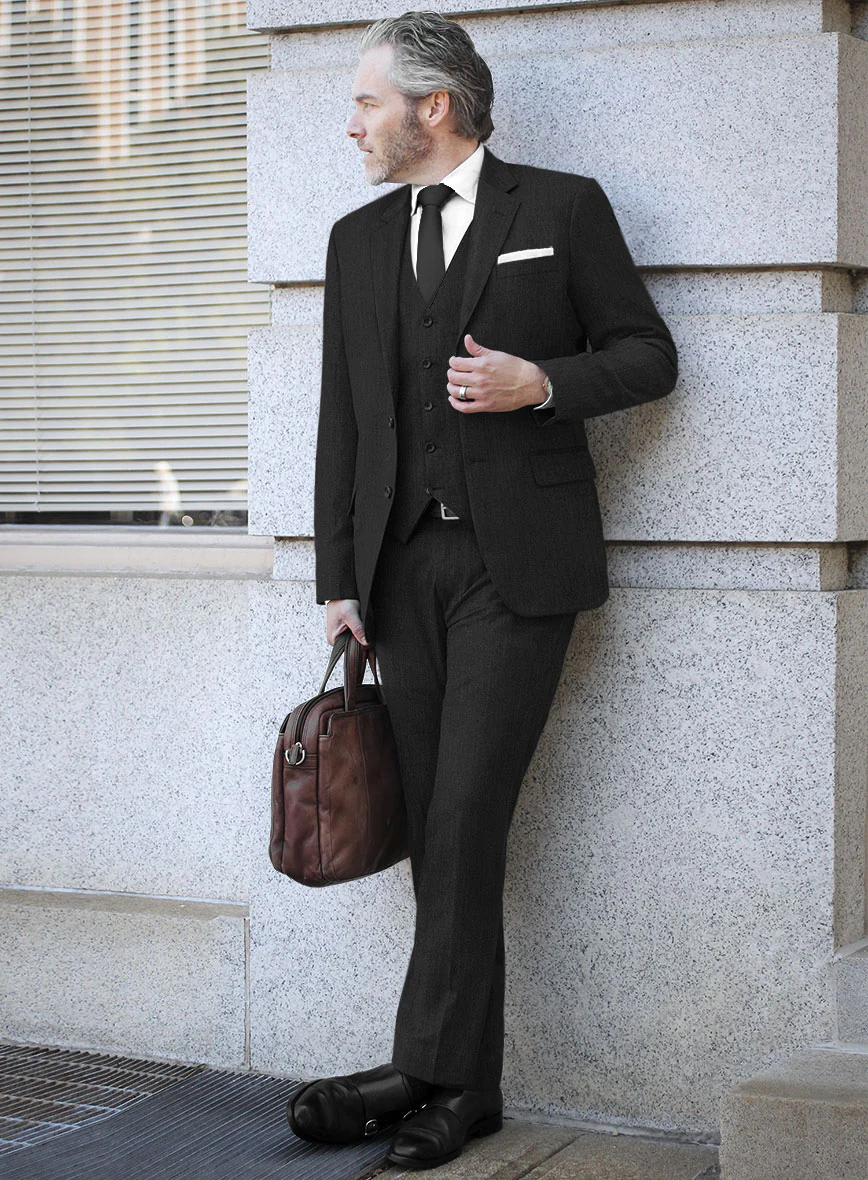 Bristol Charcoal Herringbone Suit - Image 2