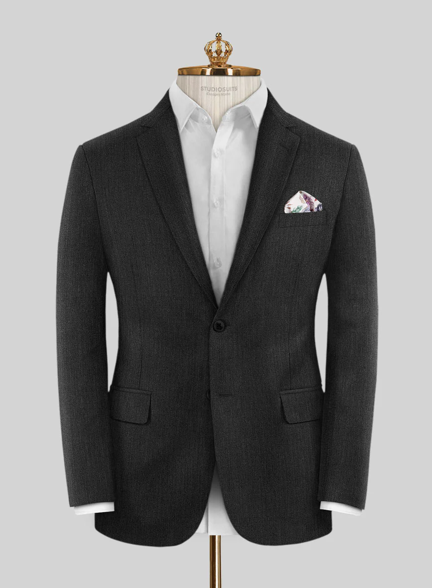 Bristol Charcoal Herringbone Suit - Image 3