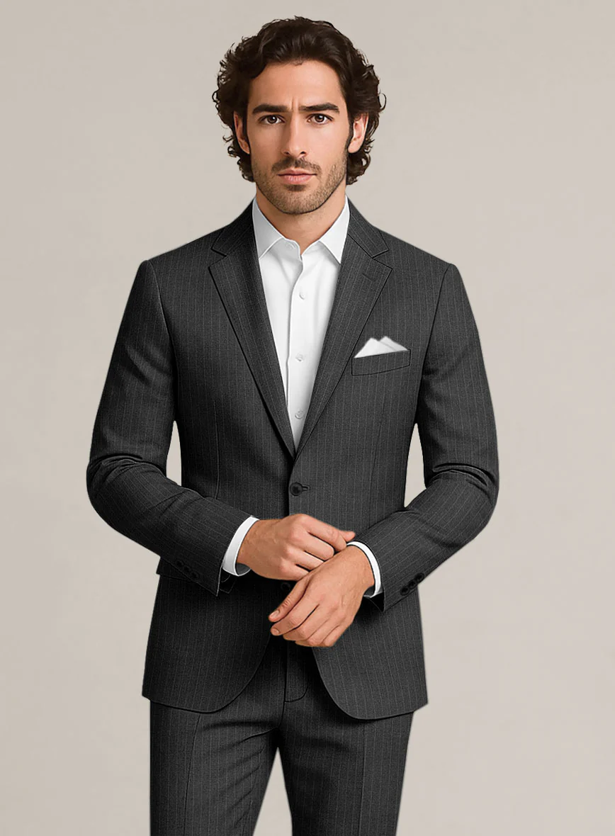 Bristol Charcoal Pinstripe Jacket - Image 2