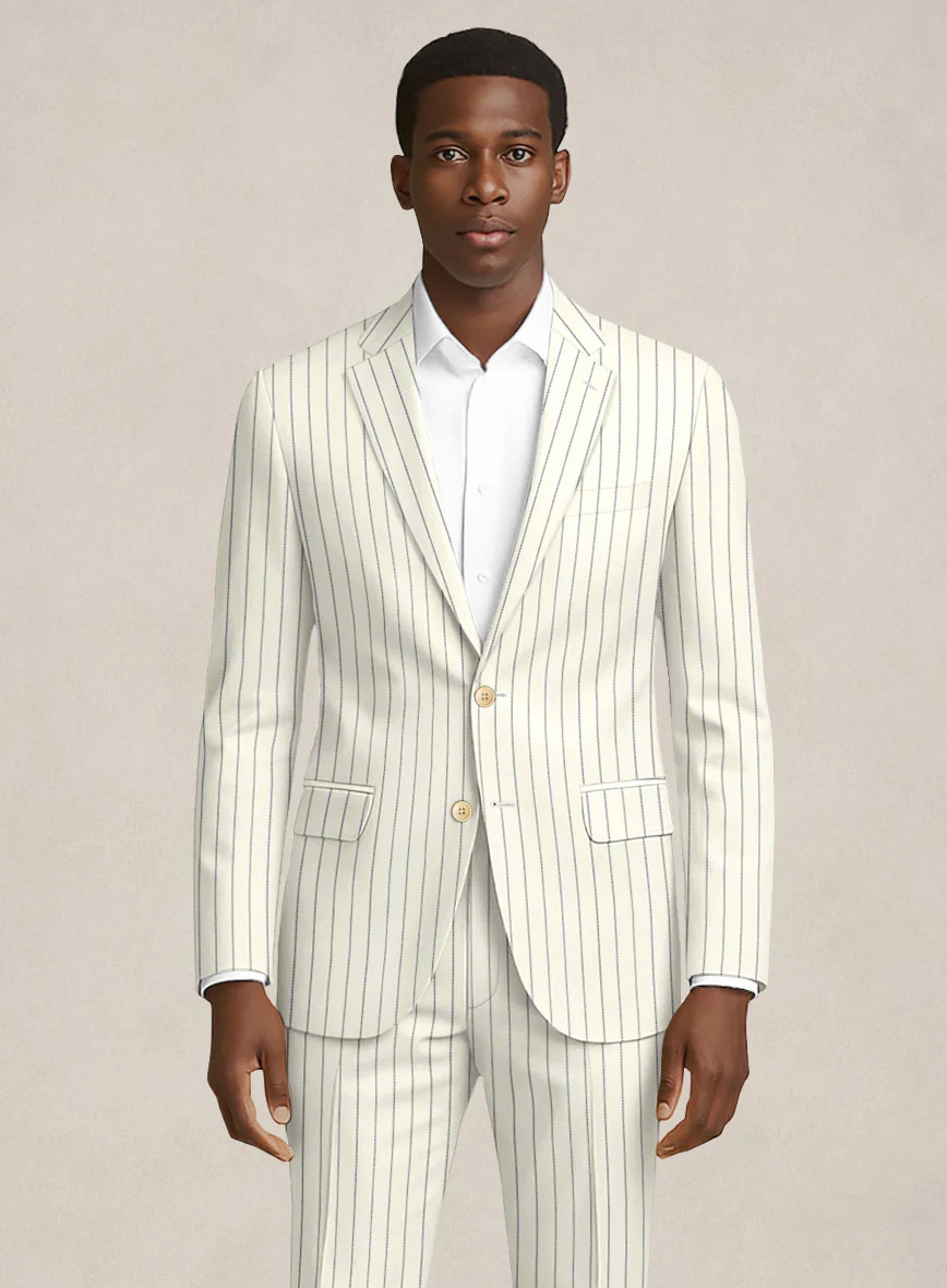 Bristol Cream Rope Stripe Suit - Image 3