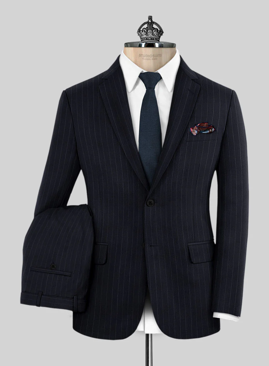 Bristol Dark Blue Regal Stripe Suit - Image 2