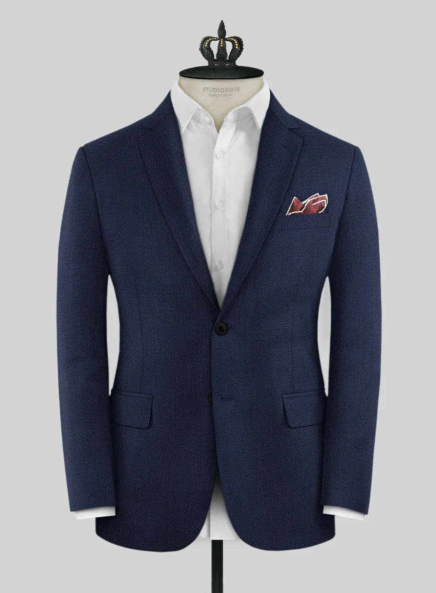 Bristol Dark Midnight Blue Sharkskin Suit - Image 3