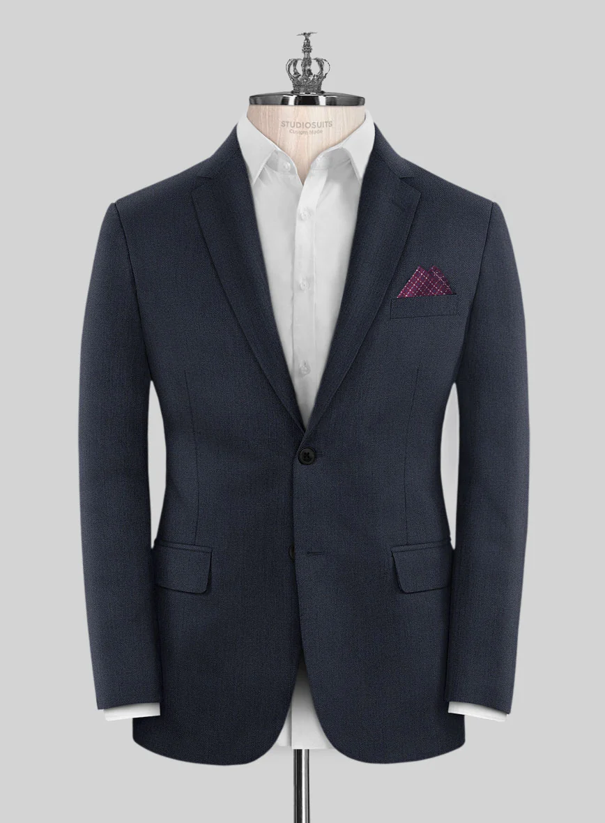 Bristol Dark Navy Sharkskin Suit - Image 3