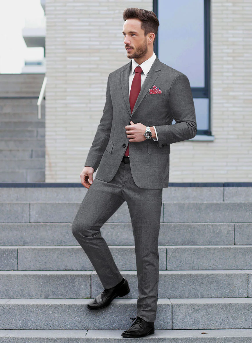 Bristol Gray Grid Suit - Image 2