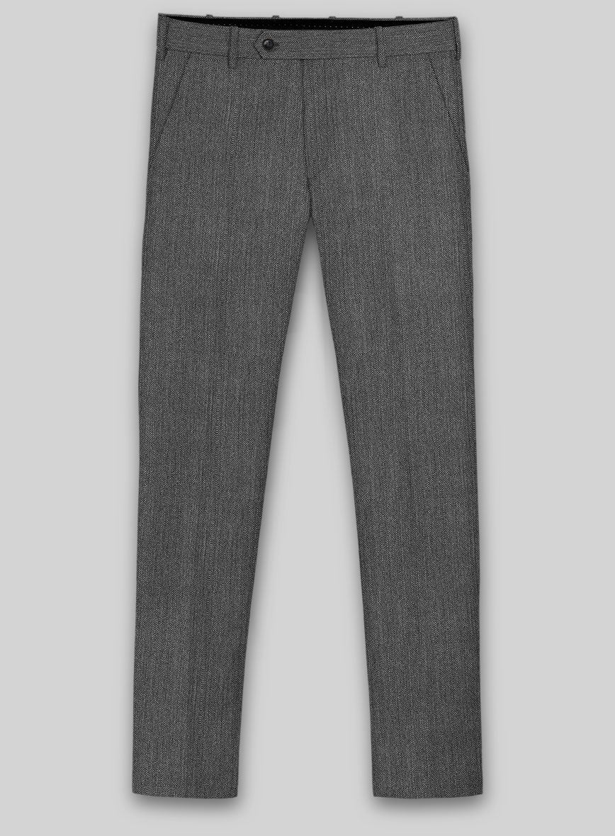 Bristol Gray Herringbone Pants - Image 2