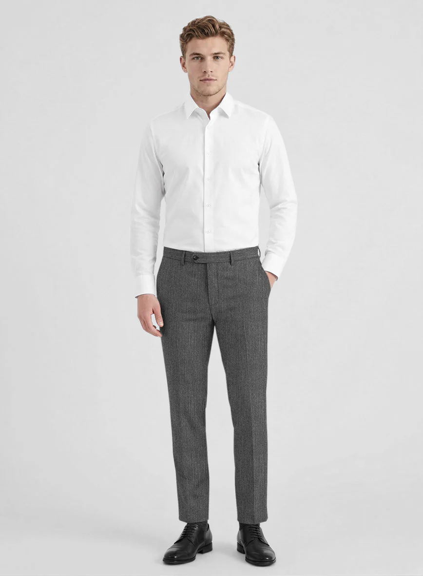 Bristol Gray Herringbone Pants - Image 3