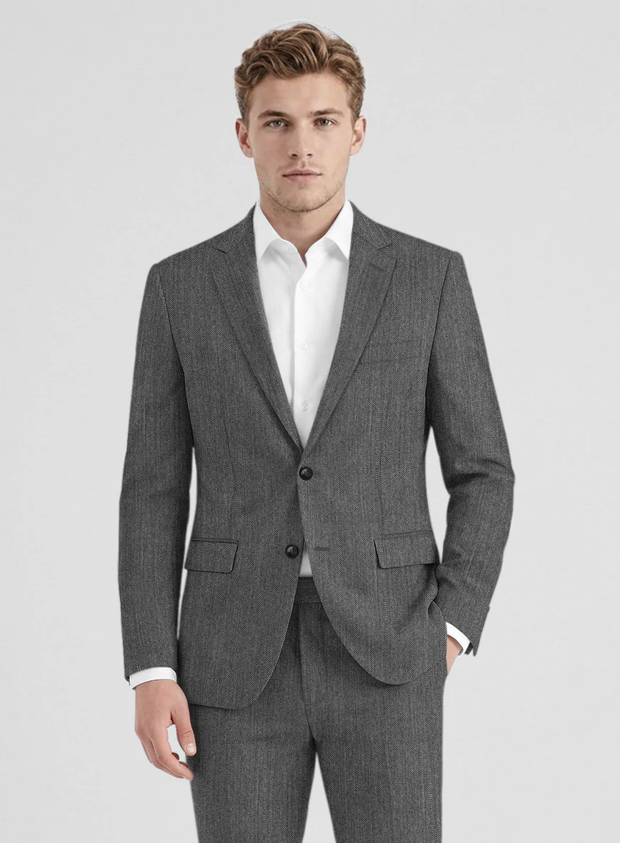 Bristol Gray Herringbone Suit - Image 4