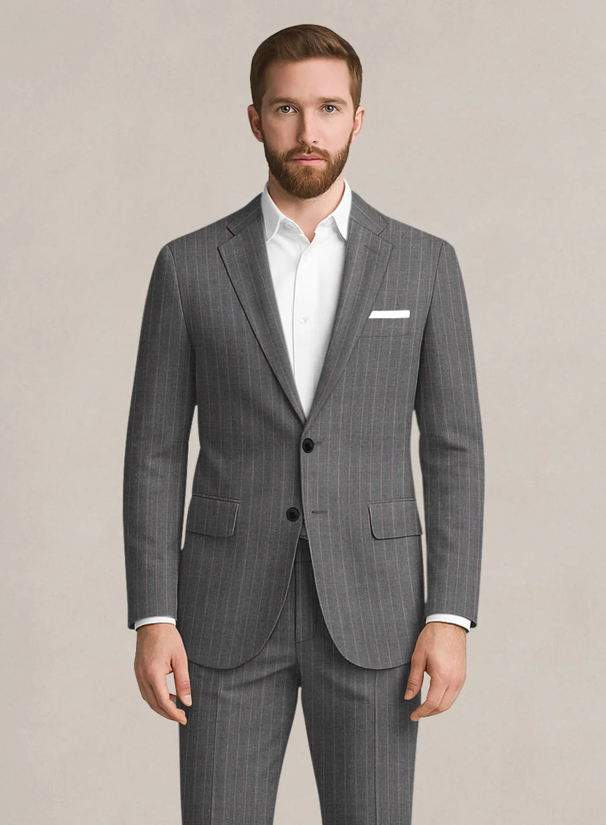Bristol Gray Pinstripe Suit - Image 3