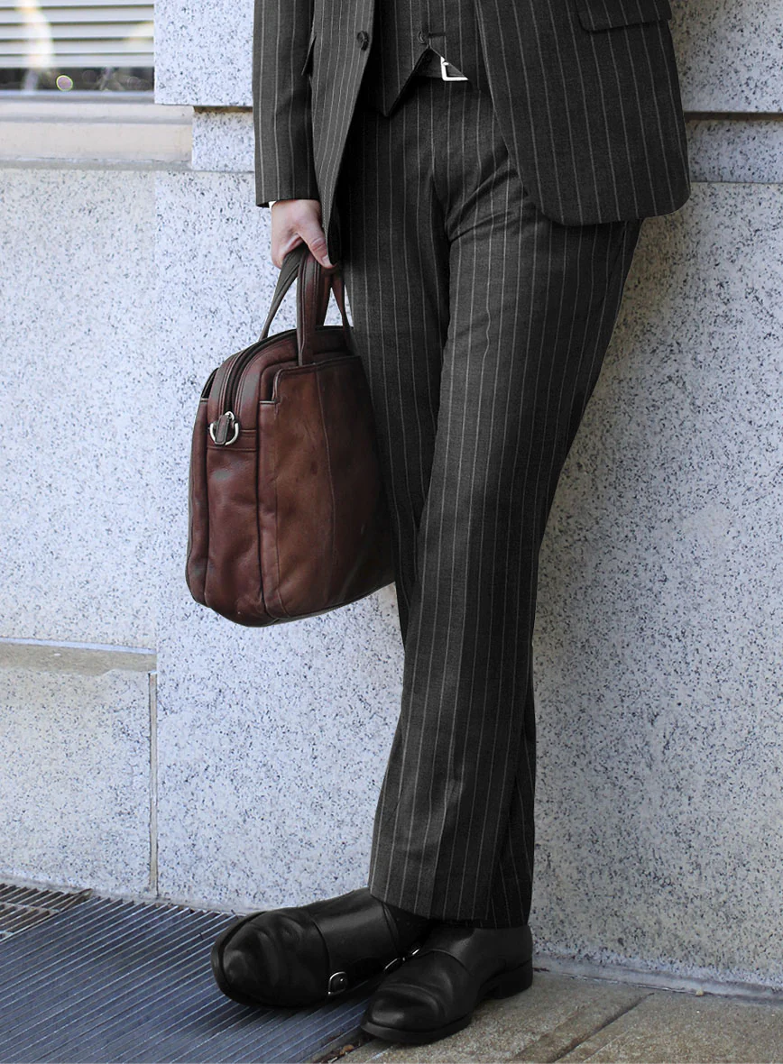 Bristol Gray Rope Stripe Suit - Image 4