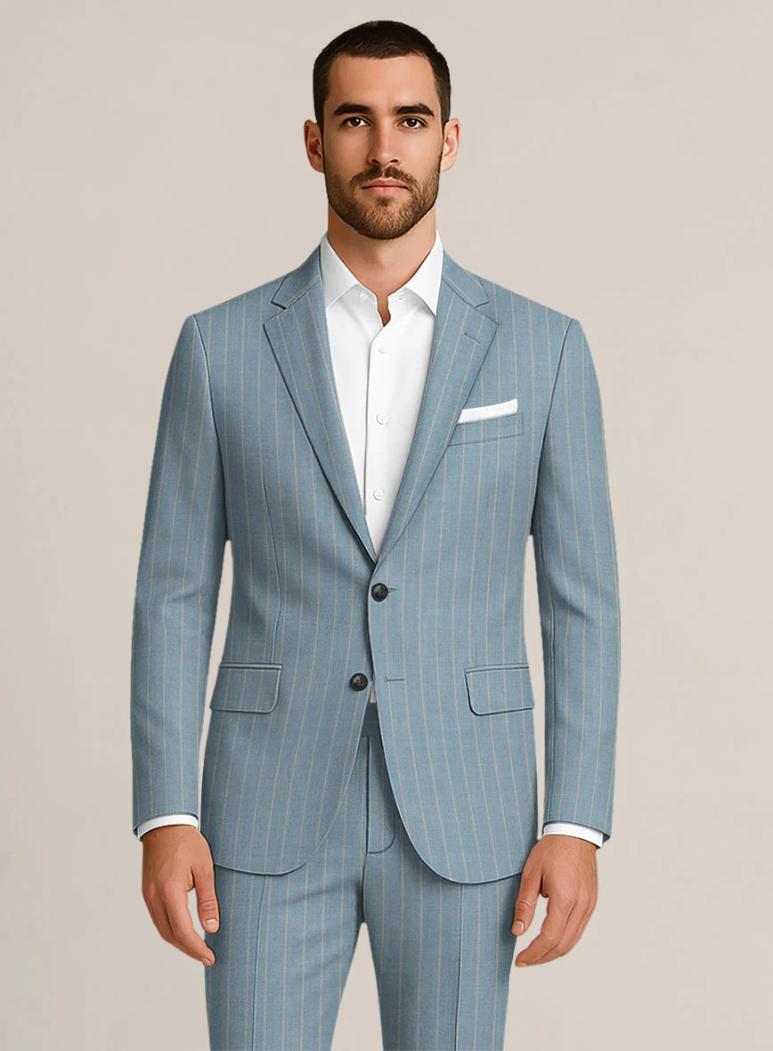Bristol Ice Blue Rope Stripe Jacket - Image 2