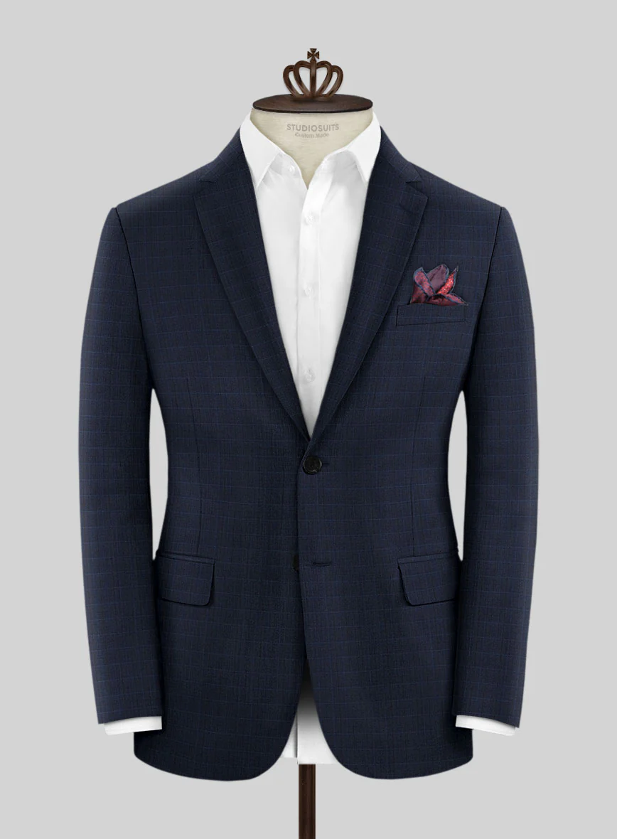 Bristol Igri Blue Checks Suit - Image 3