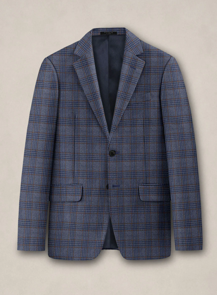 Bristol Indaco Blue Check Suit - Image 2