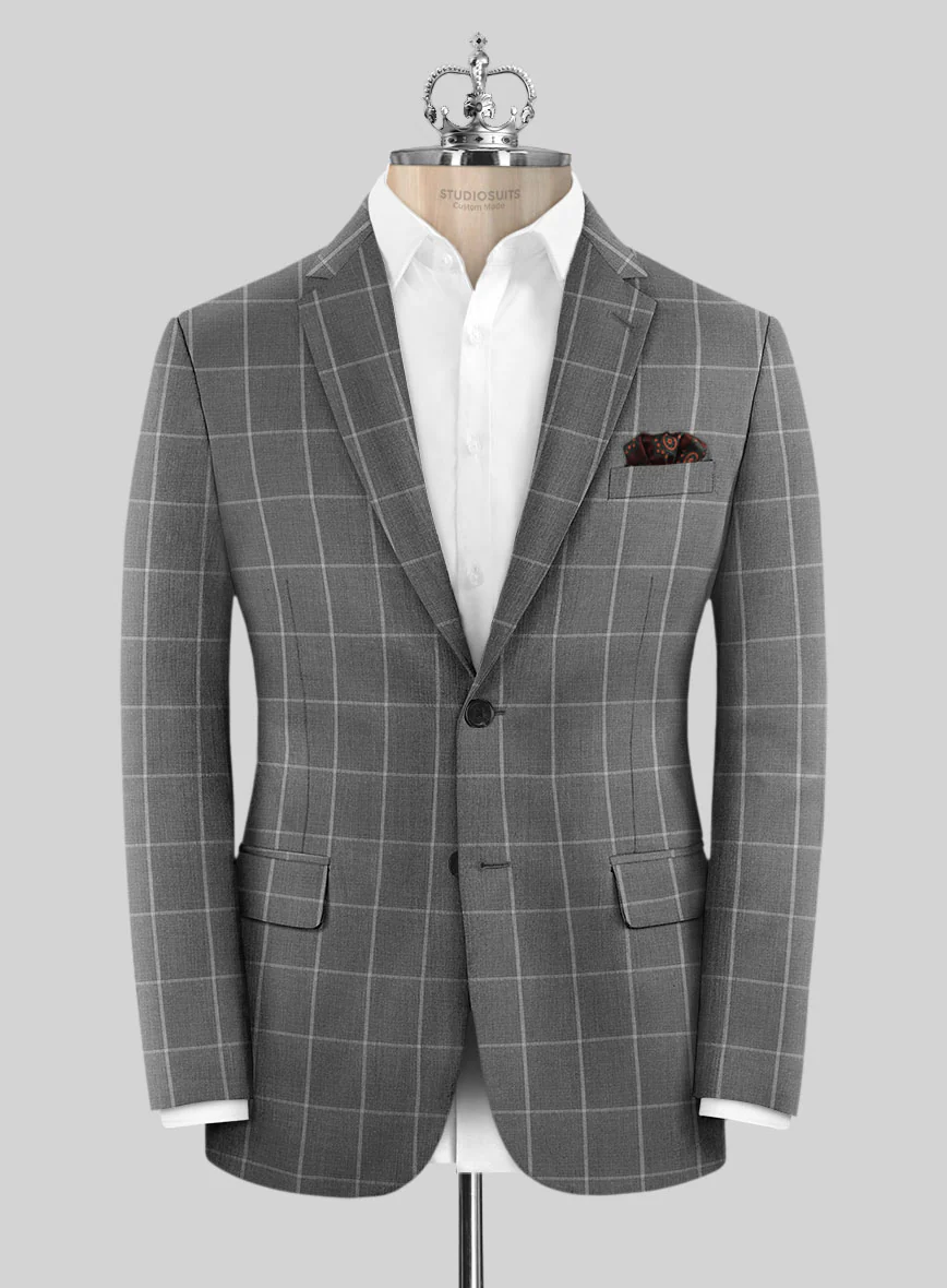 Bristol Lenato Gray Checks Suit - Image 3