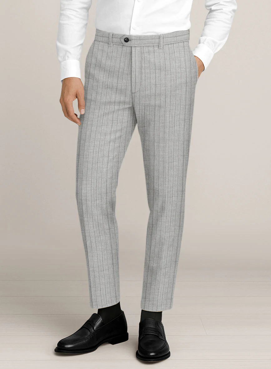 Bristol Light Gray Pinstripe Suit - Image 5