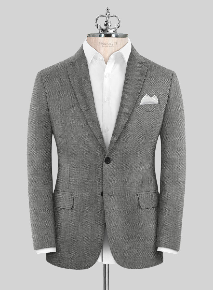 Bristol Light Gray Sharkskin Suit - Image 3