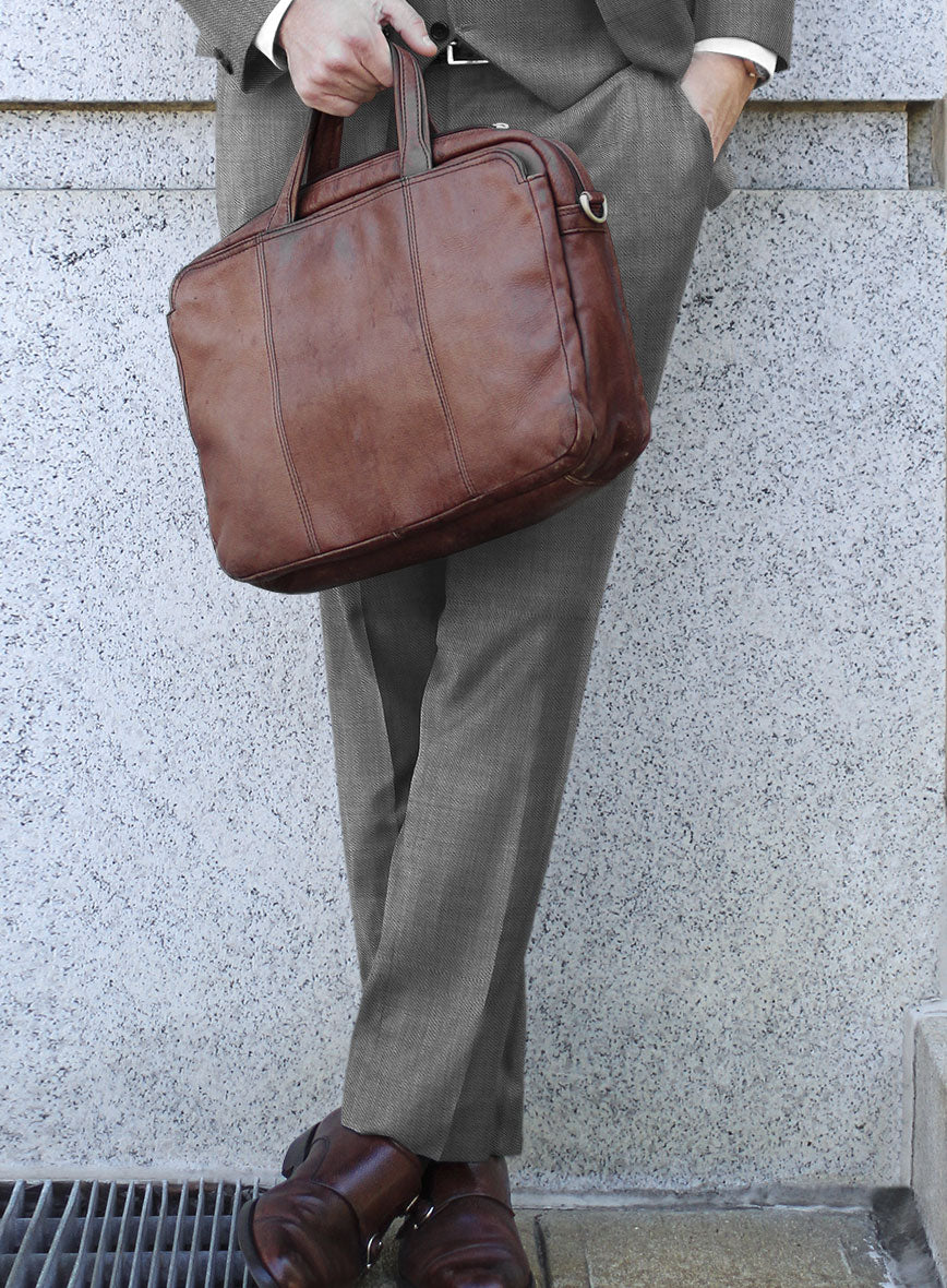 Bristol Light Gray Sharkskin Suit - Image 4