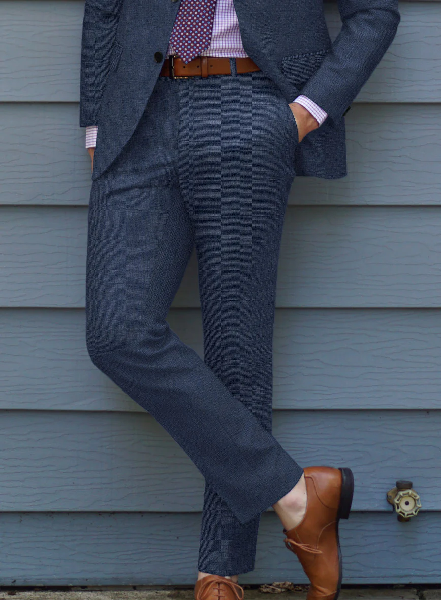 Bristol Light Navy Sharkskin Suit - Image 5