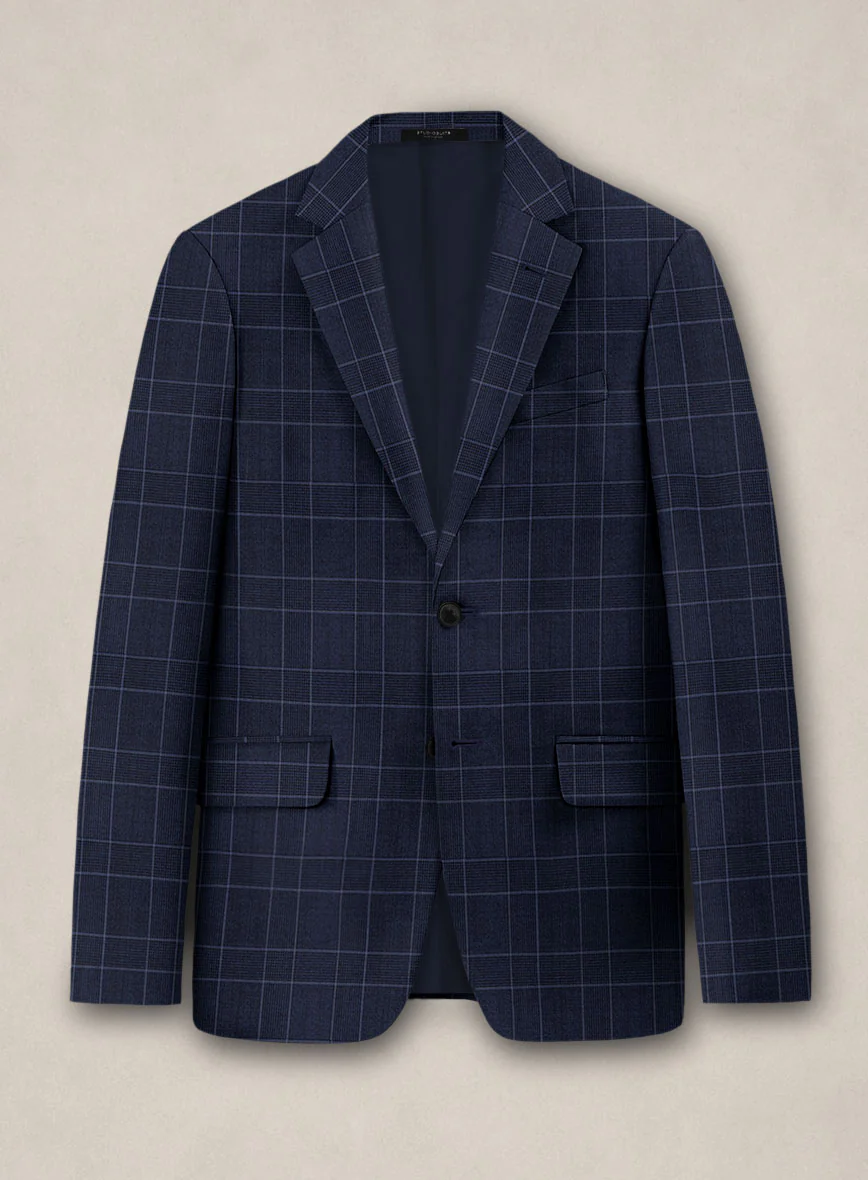 Bristol Marine Blue Windowpane Suit - Image 2
