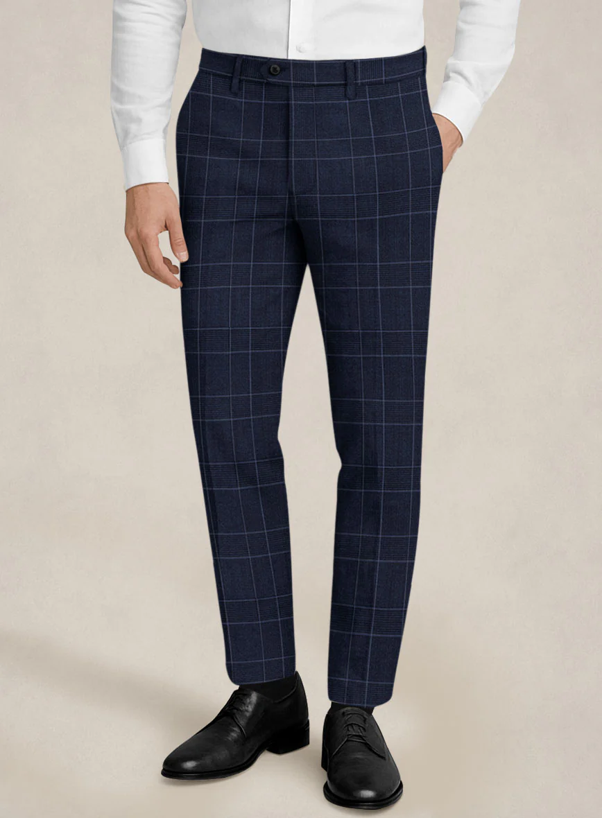 Bristol Marine Blue Windowpane Suit - Image 5