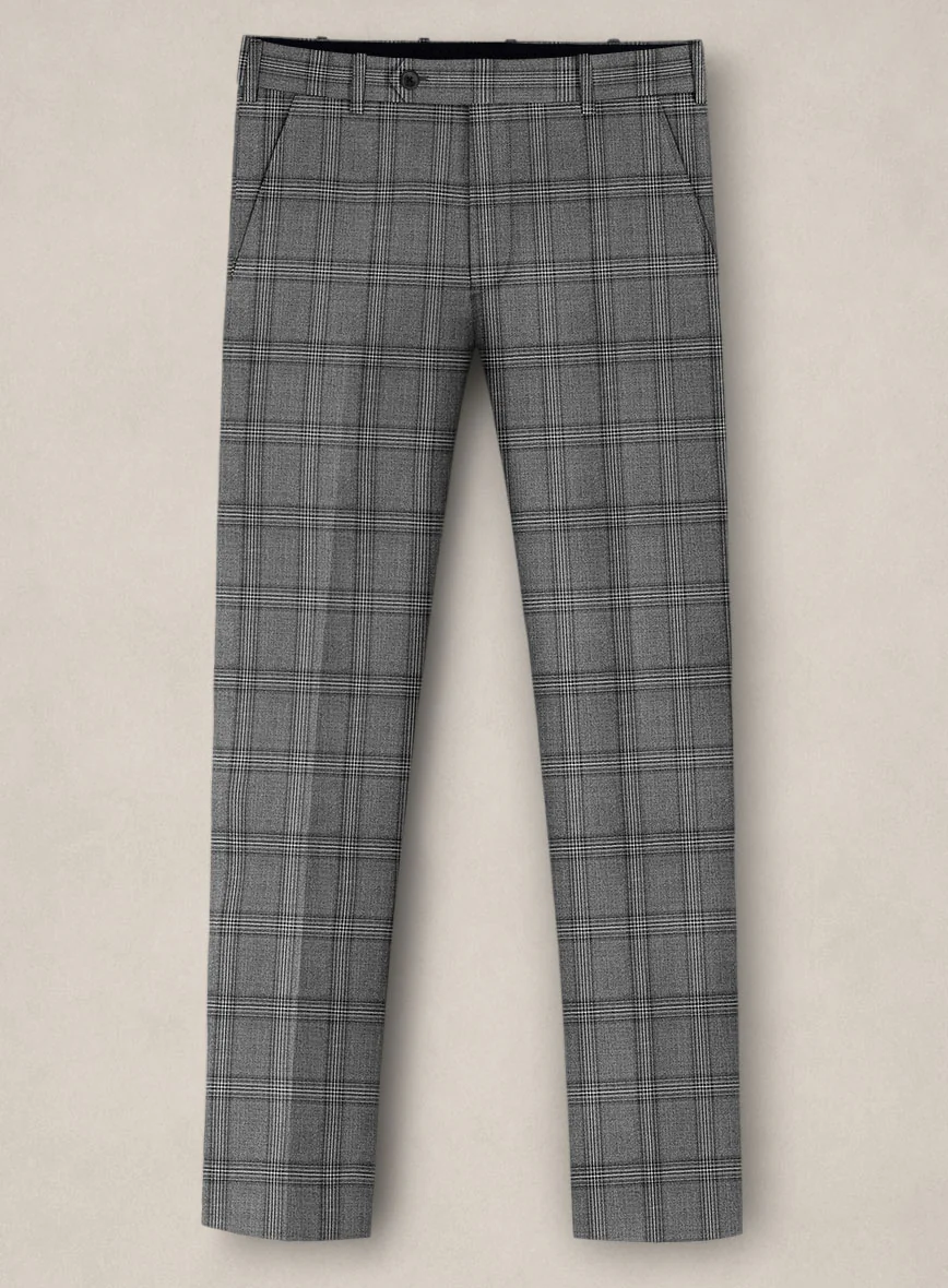 Bristol Marmo Gray Windowpane Pants - Image 2