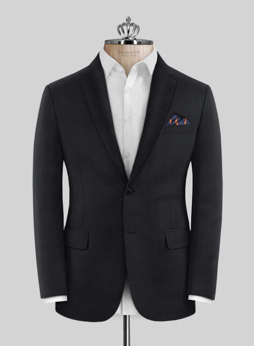 Bristol Midnight Herringbone Suit - Image 3