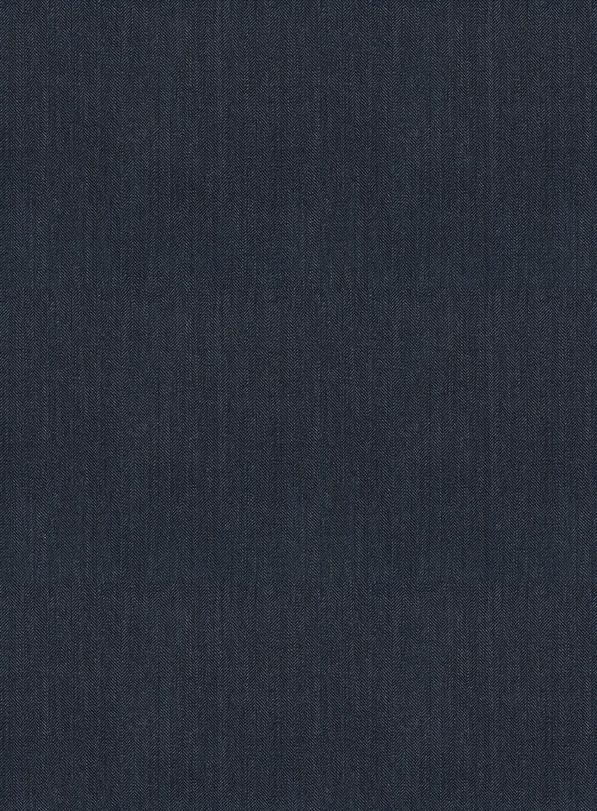 Bristol Muted Blue Herringbone Suit - Image 6