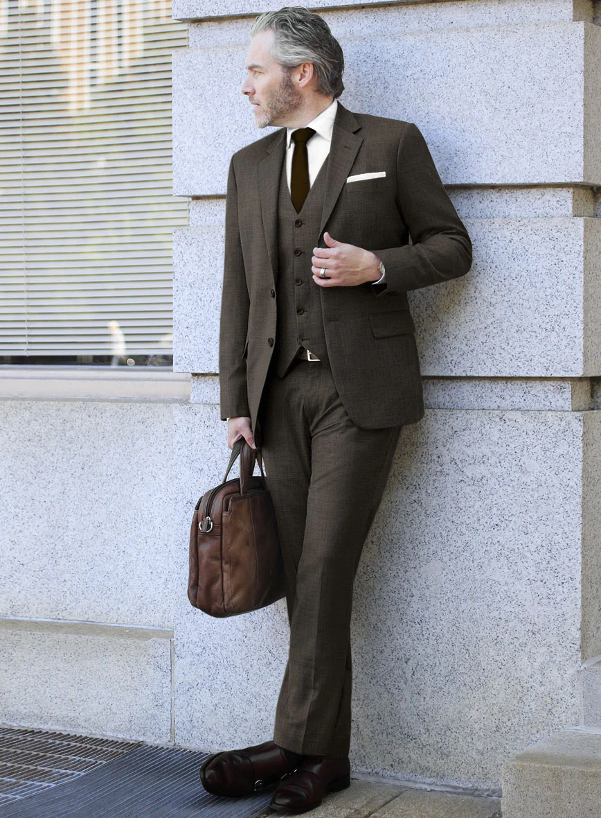 Bristol Nailhead Brown Suit - Image 2