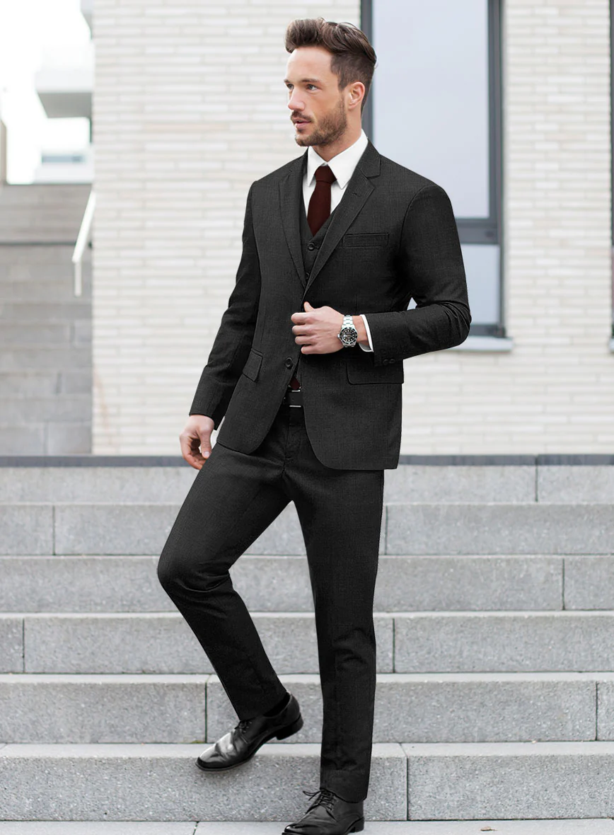 Bristol Nailhead Charcoal Suit - Image 2