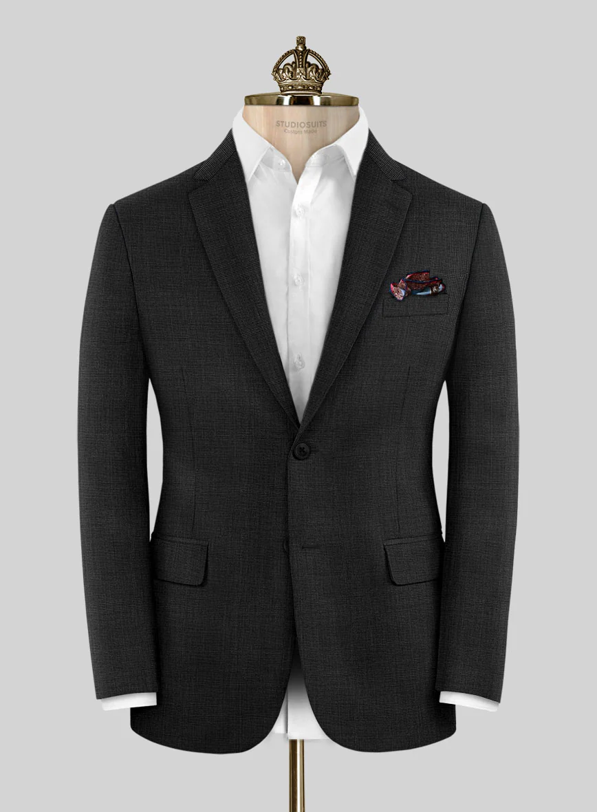 Bristol Nailhead Charcoal Suit - Image 3