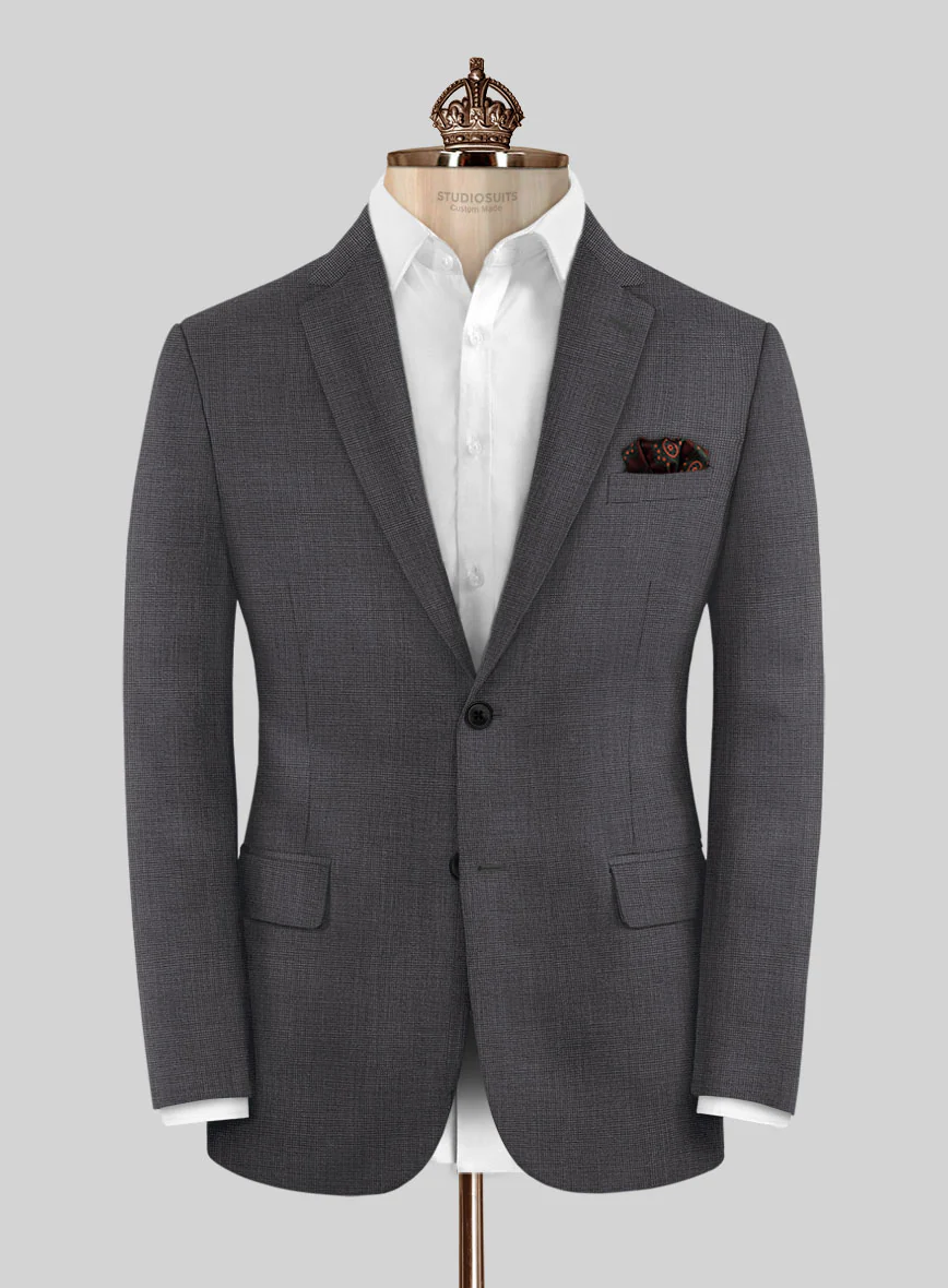 Bristol Nailhead Dark Gray Suit - Image 3