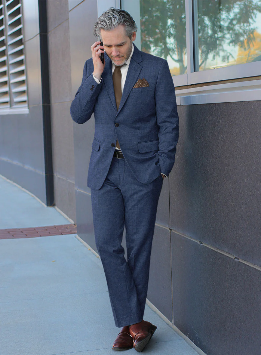 Bristol Nailhead Dusk Blue Suit - Image 2