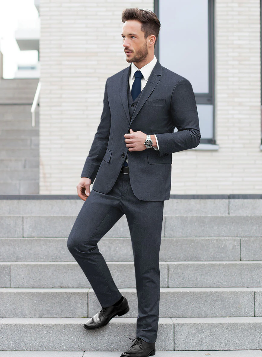 Bristol Nailhead Navy Blue Suit - Image 2