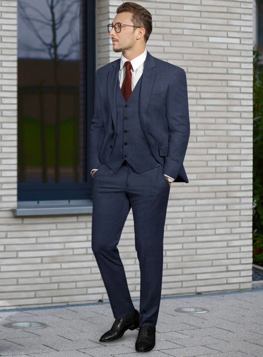 Bristol Navy Birdseye Suit - Image 2