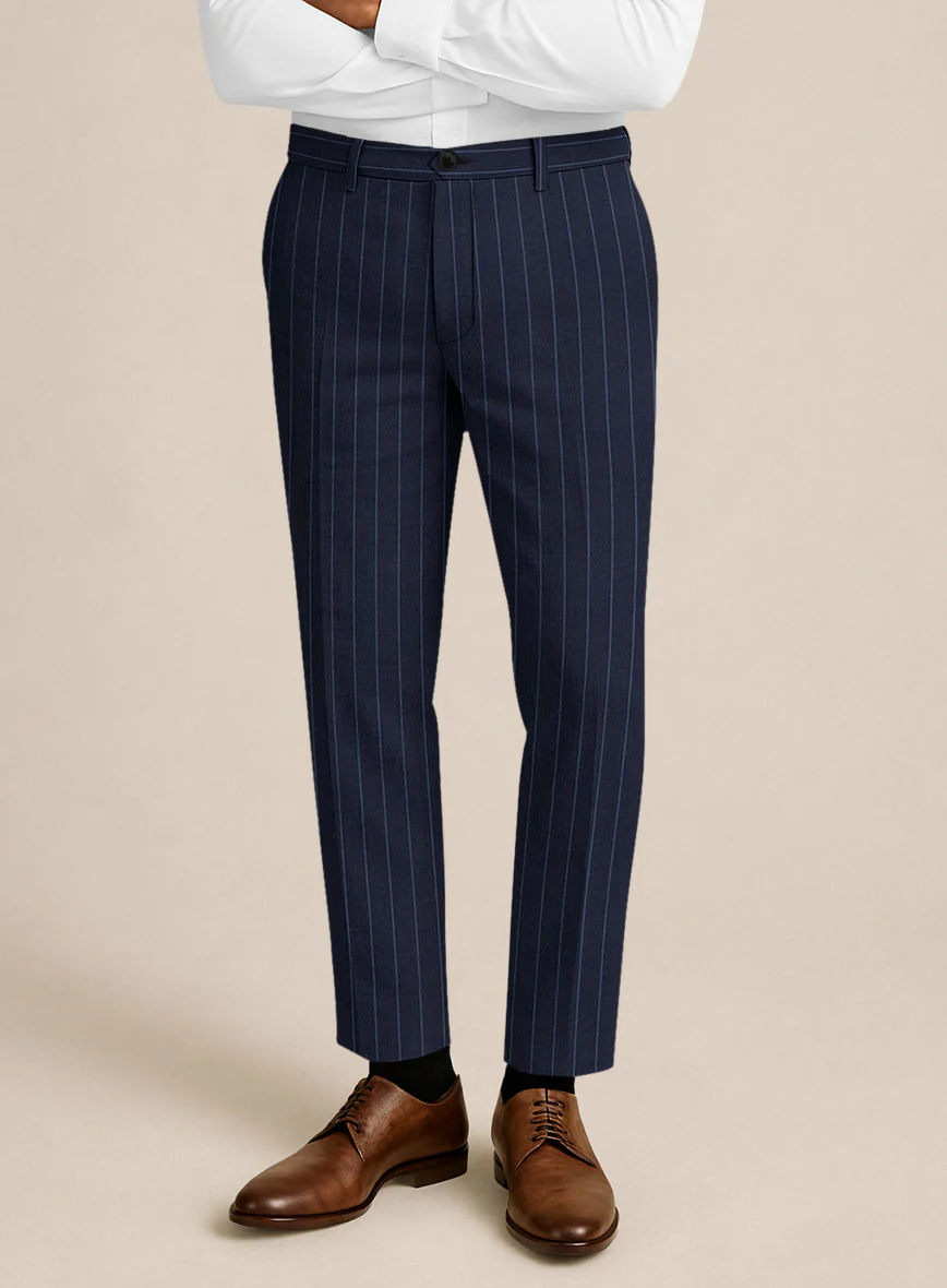 Bristol Navy Blue Rope Stripe Pants
