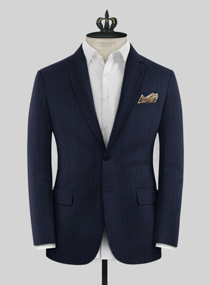 Bristol Navy Classic Stripe Suit - Image 4