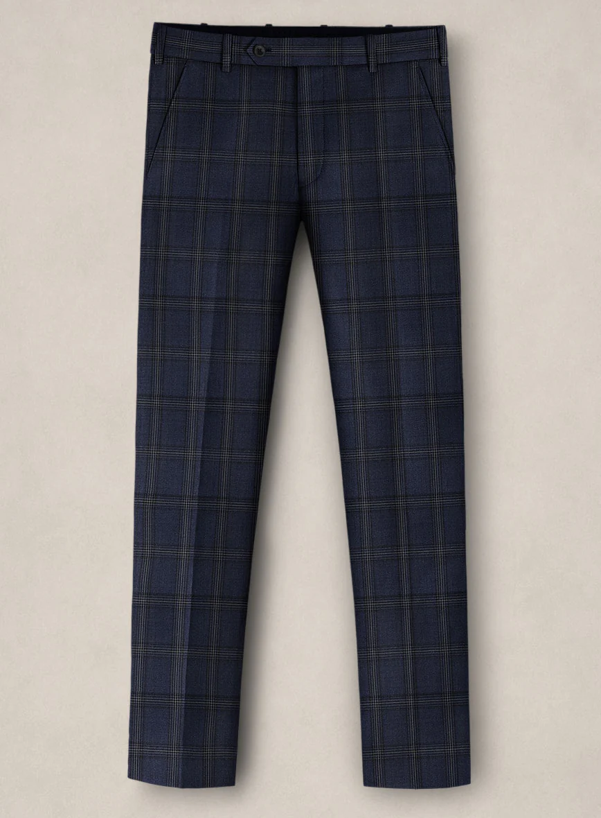 Bristol Navy Windowpane Pants - Image 2