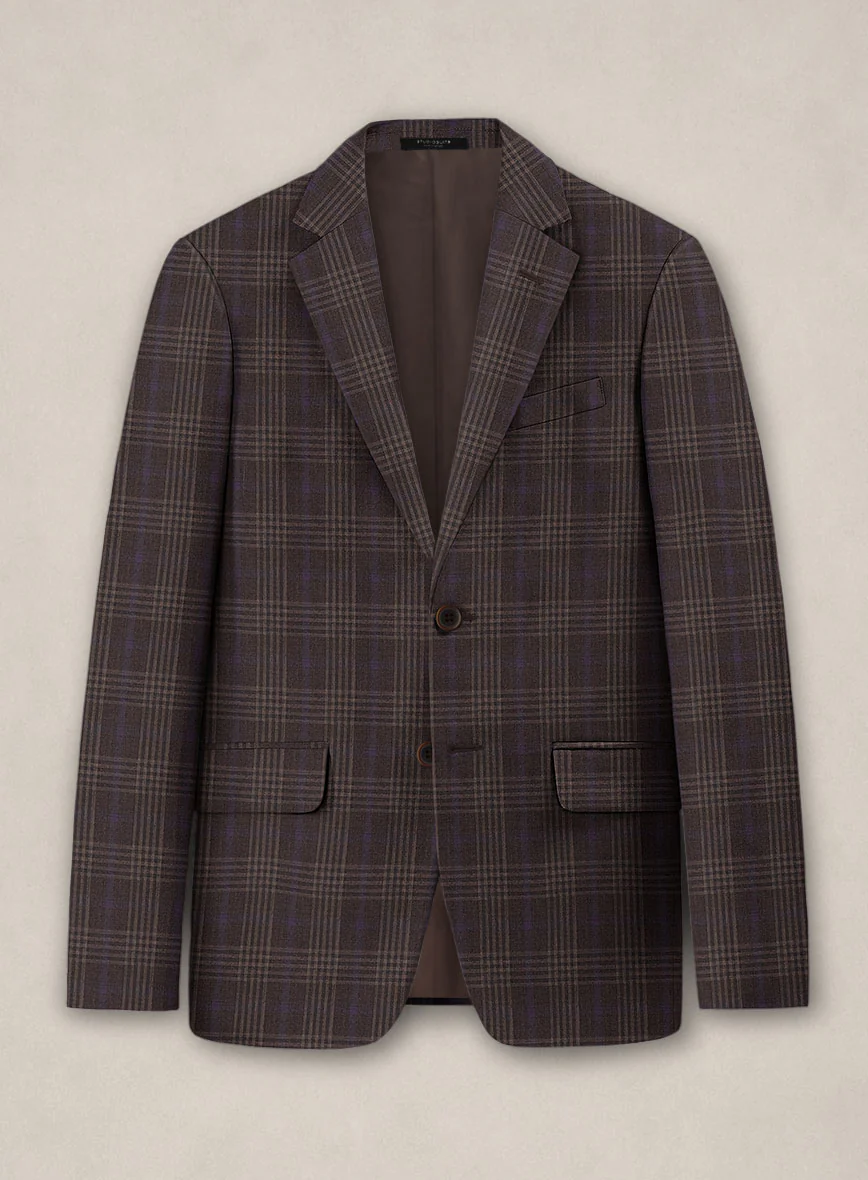 Bristol Noce Brown Check Suit - Image 2