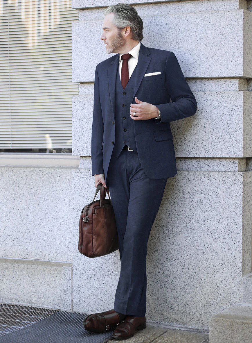 Bristol Refino Blue Checks Suit - Image 2