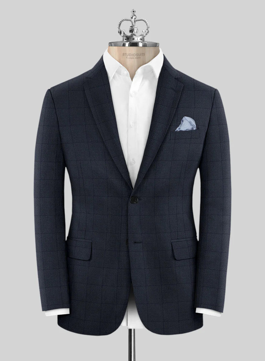Bristol Renigi Blue Checks Suit - Image 3