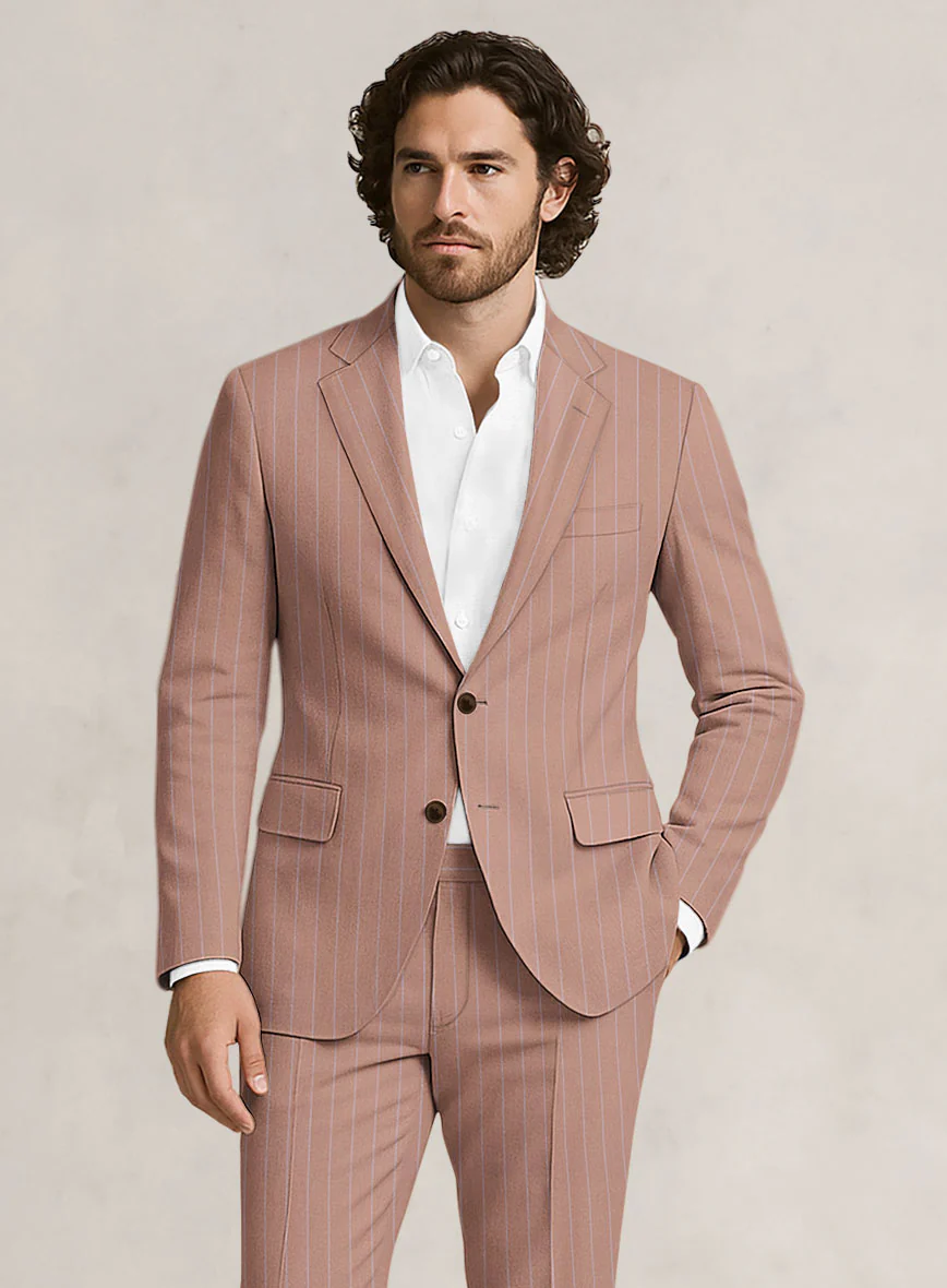Bristol Rosy Brown Rope Stripe Jacket - Image 2