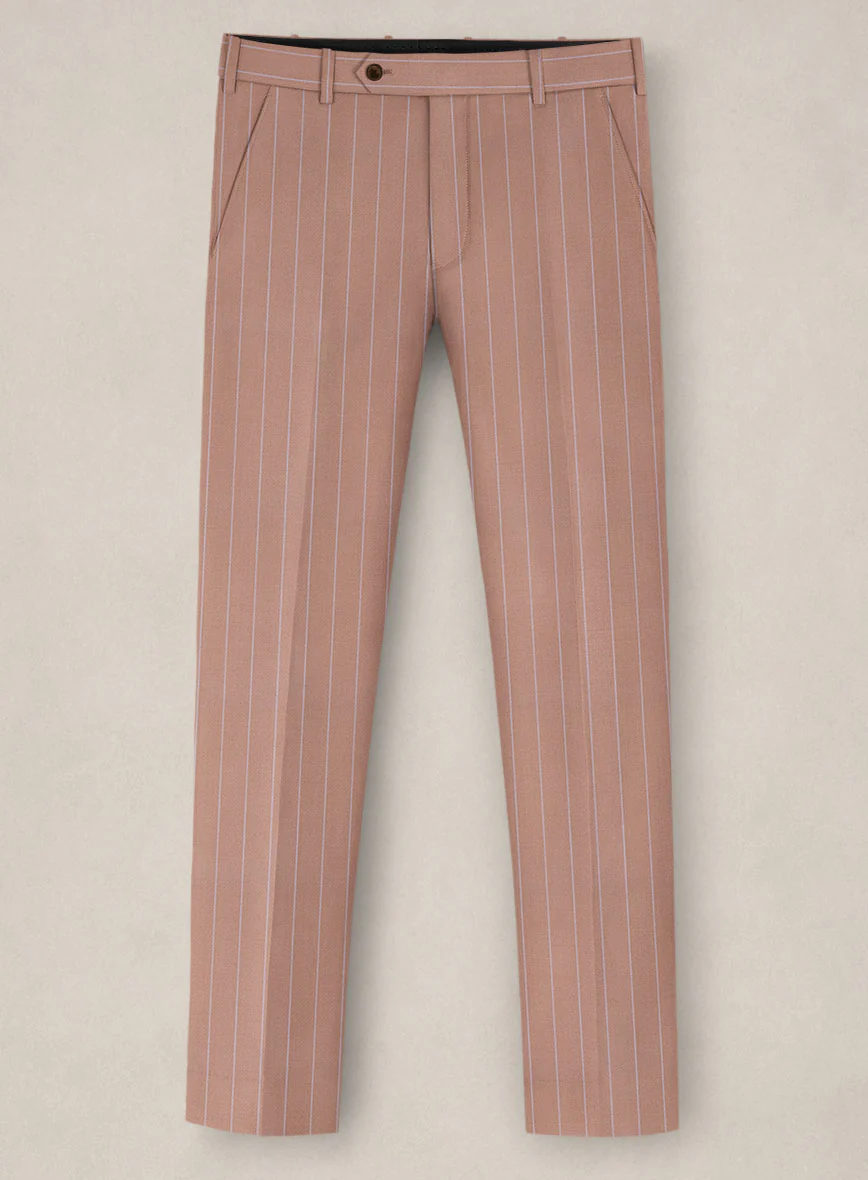 Bristol Rosy Brown Rope Stripe Pants - Image 2