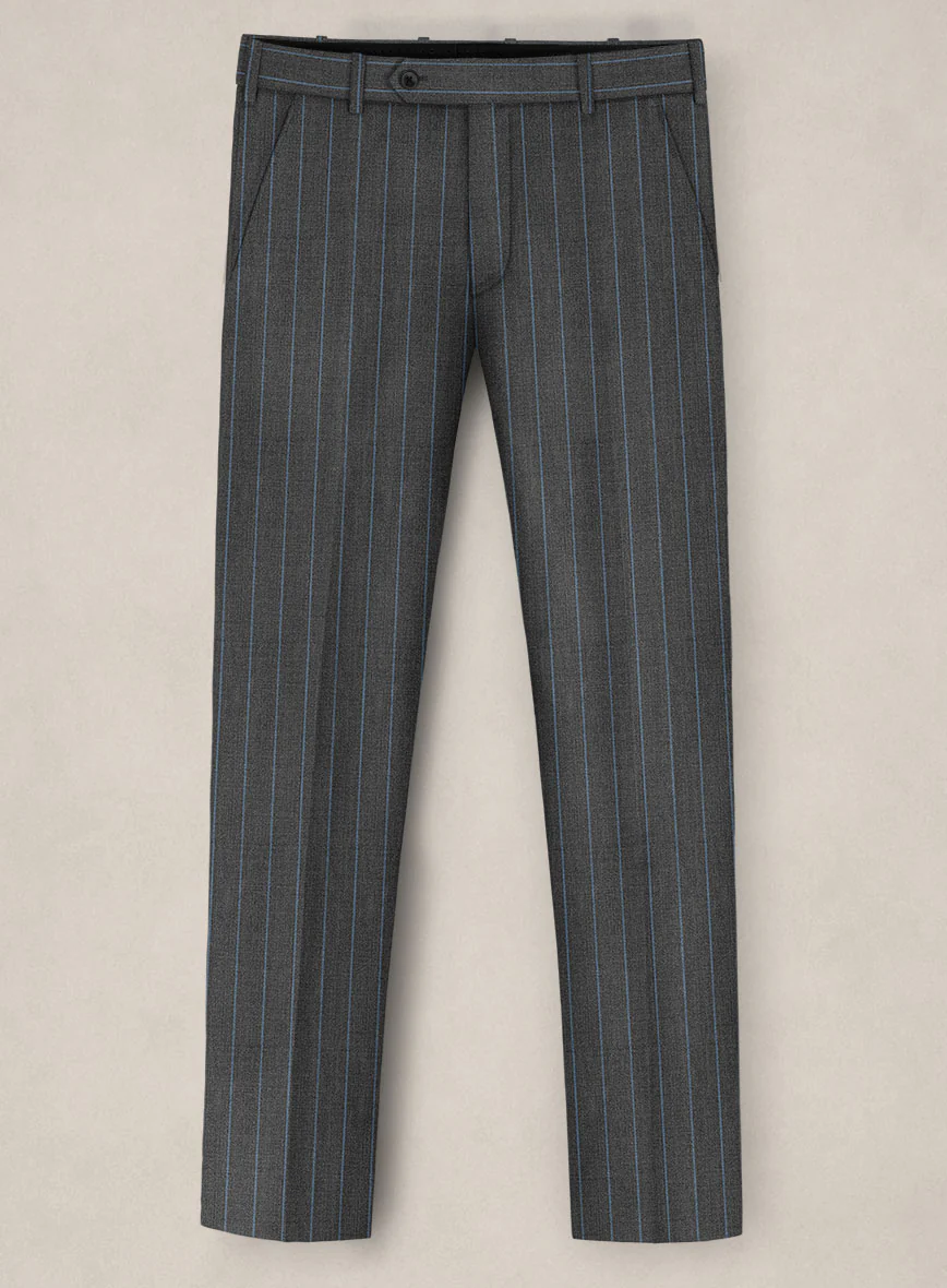 Bristol Slate Gray Rope Stripe Pants - Image 2