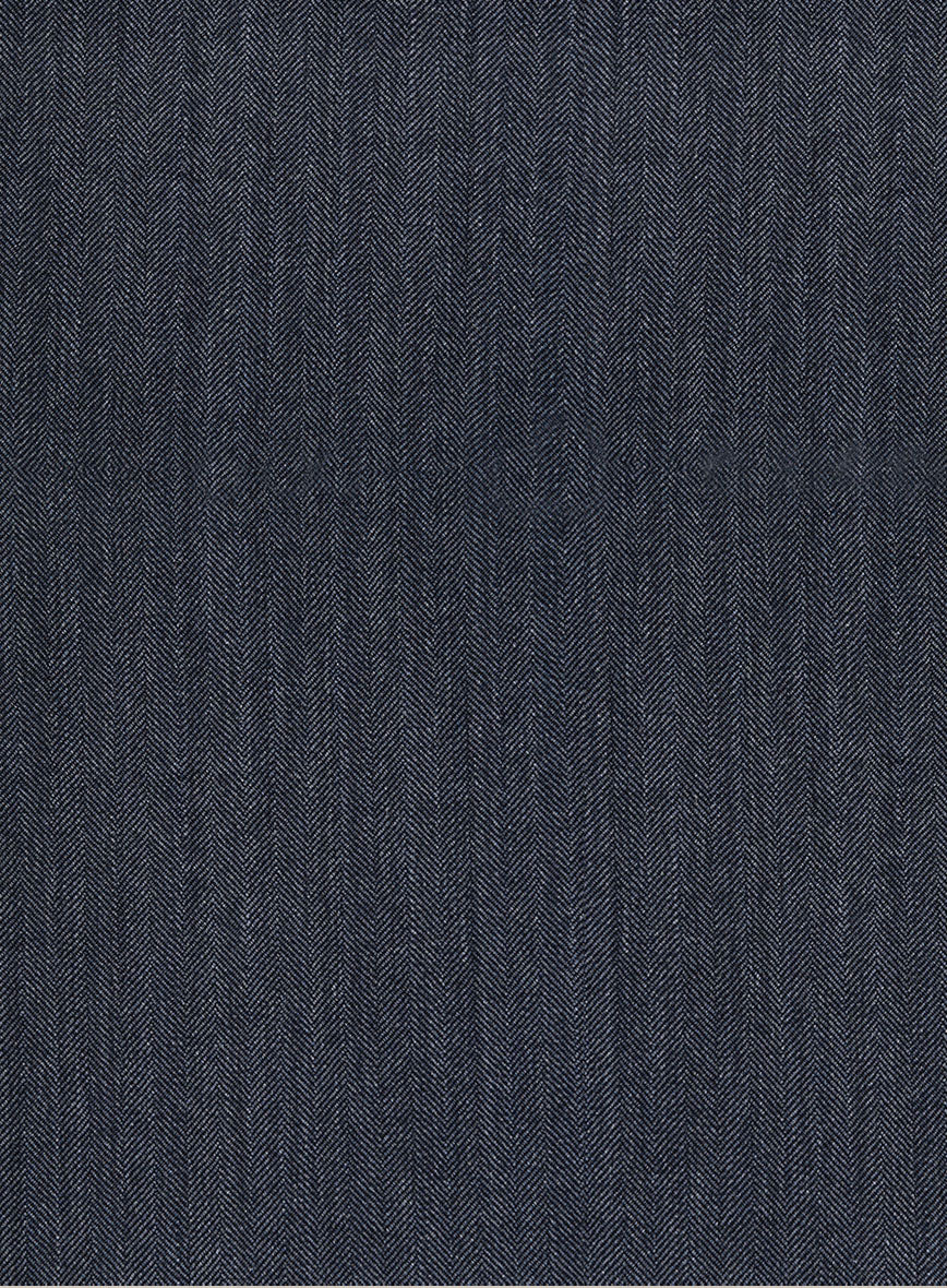 Bristol Steel Blue Herringbone Jacket - Image 3